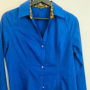 Express fitted beautiful Blue button Down shirt!